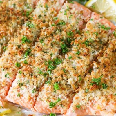 Herb Crusted Baked Salmon recipe