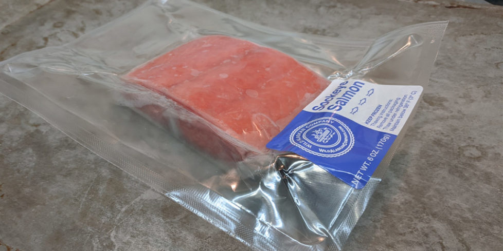 Thawing salmon fillets