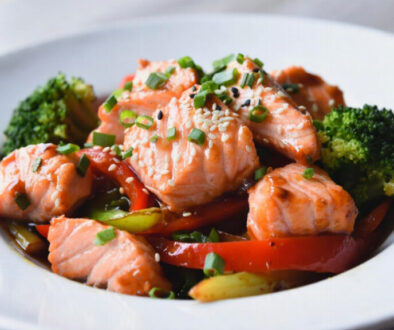 Delicious garlic soy salmon bowl recipe