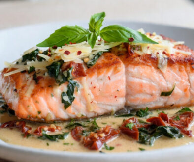 Fun creamy tuscan style salmon recipe